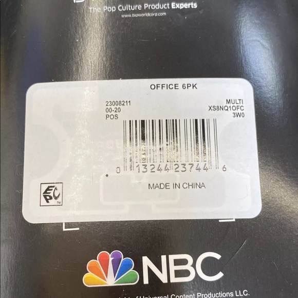 The Office TV Show Socks 6 Pair Mens Size 8-12 New - Picture 3 of 5